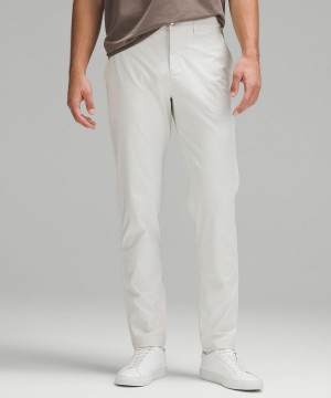 Beige White Men Lululemon ABC Classic-Fit 34"L Pants | AU_LuLu45736