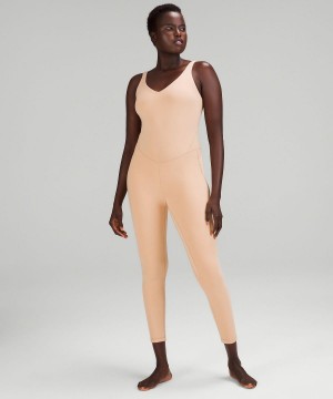 Beige Women Lululemon Align™ Bodysuit 25" Jumpsuit | AU_LuLu55842