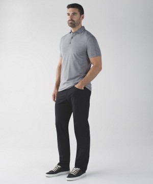 Black Men Lululemon ABC Classic-Fit 5 Pocket 37"L Trousers | AU_LuLu57757