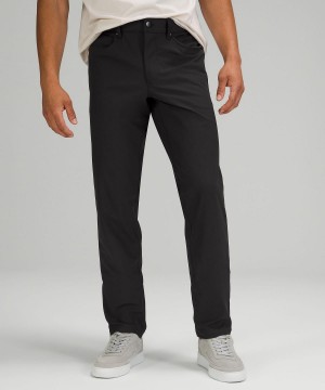 Black Men Lululemon ABC Classic-Fit 5 Pocket 32"L Trousers | AU_LuLu67344