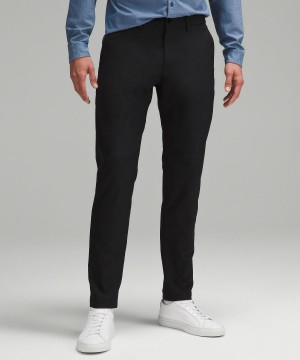 Black Men Lululemon ABC Slim-Fit 32"L Trousers | AU_LuLu59017