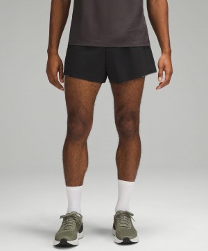 Black Men Lululemon Fast and Free Split 3" Shorts | AU_LuLu86475