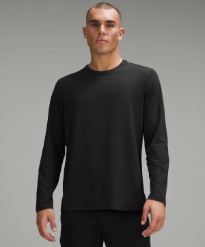 Black Men Lululemon Fundamental Long-Sleeve T Shirts | AU_LuLu17493