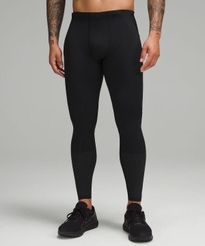 Black Men Lululemon Vital Drive Tight 28" Pants | AU_LuLu98033