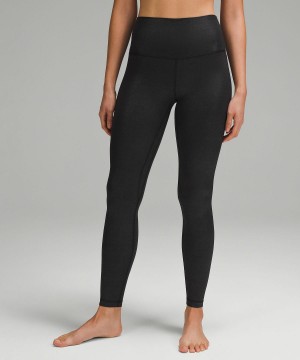 Black Women Lululemon Align™ High-Rise Ribbed Pant 28" Leggings | AU_LuLu50765