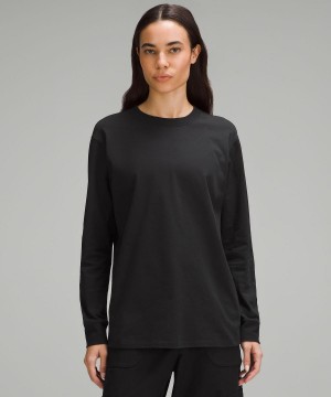 Black Women Lululemon All Yours Heavyweight Long Sleeve Shirts | AU_LuLu46382