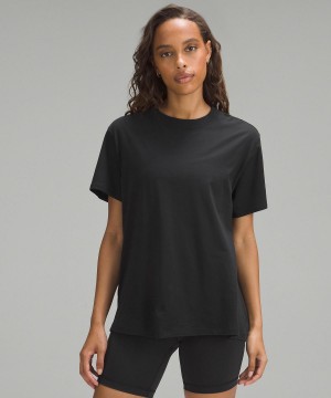 Black Women Lululemon All Yours Short-Sleeve T-Shirt Shirts | AU_LuLu97934