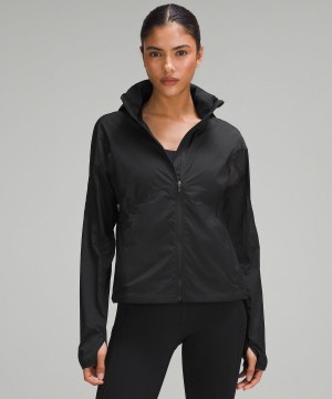 Black Women Lululemon Classic-Fit Ventilated Running Coats & Jackets | AU_LuLu81162