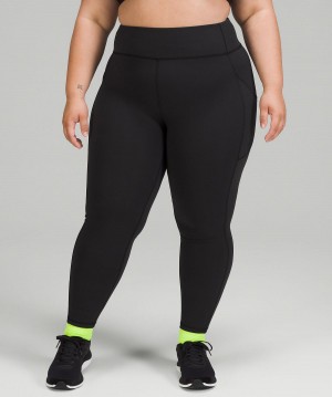 Black Women Lululemon Invigorate High-Rise Tight 25" Leggings | AU_LuLu24383