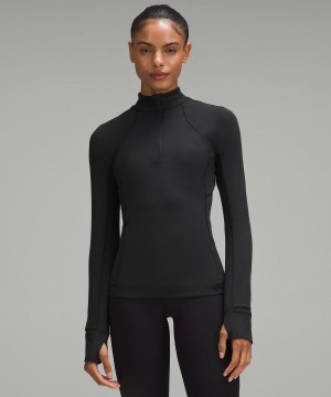 Black Women Lululemon It's Rulu Half Zip Hoodies & Sweatshirts | AU_LuLu76775