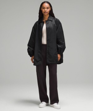 Black Women Lululemon Lightweight Oversized Coaches Coats & Jackets | AU_LuLu17906