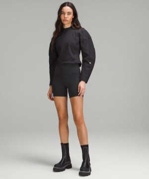 Black Women Lululemon Ribbed Luxtreme Wide-Sleeve Pullover Long Sleeve Shirts | AU_LuLu32536