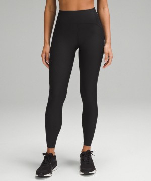 Black Women Lululemon SenseKnit Running High-Rise Tight 28" Leggings | AU_LuLu65215