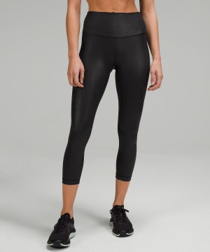 Black Women Lululemon Wunder Train High-Rise Crop 23" Leggings | AU_LuLu28668