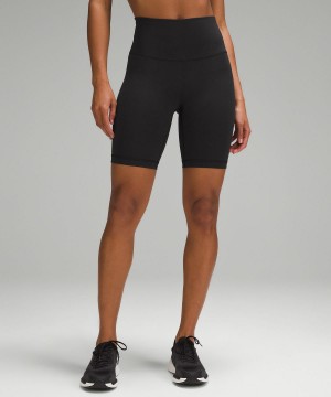 Black Women Lululemon Wunder Train High-Rise 8" Shorts | AU_LuLu31139