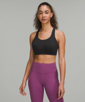 Black / Grey Women Lululemon AirSupport Sports Bra | AU_LuLu56769