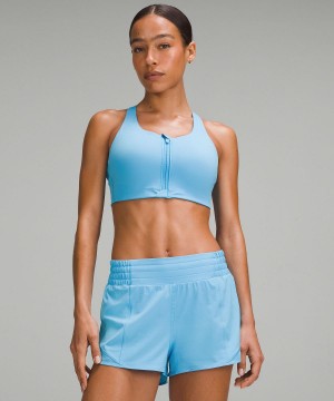 Blue Light Women Lululemon Energy High Support Zip-Front Sports Bra | AU_LuLu35787