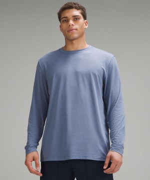 Blue Men Lululemon License to Train Relaxed-Fit Long-Sleeve Shirts | AU_LuLu18296