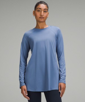 Blue Women Lululemon Abrasion-Resistant High-Coverage Long Sleeve Shirts | AU_LuLu21733