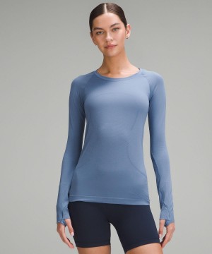 Blue Women Lululemon Swiftly Tech 2.0 Long Sleeve Shirts | AU_LuLu43326