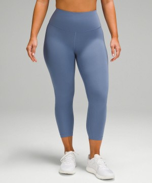 Blue Women Lululemon Wunder Train Contour Fit High-Rise Crop 23" Pants | AU_LuLu78096