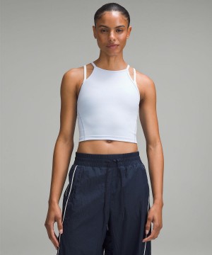 Blue Women Lululemon Wunder Train High-Neck Cross-Back Shirts | AU_LuLu60102