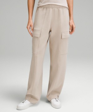 Brown Women Lululemon Cotton-Blend Double-Knit Mid-Rise Cargo Pants | AU_LuLu47106