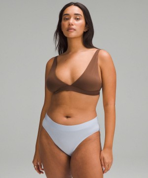 Brown Women Lululemon Wundermost Ultra-Soft Nulu Trianglelette A–D Cups Sports Bra | AU_LuLu88186