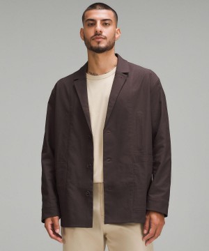 Coffee Men Lululemon Relaxed-Fit Twill Blazer Coats & Jackets | AU_LuLu43983