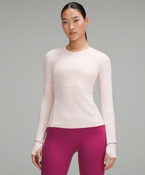 Coral Women Lululemon It's Rulu Ribbed Long-Sleeve T Shirts | AU_LuLu91083