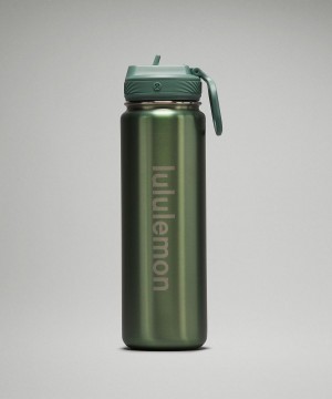 Green Men Lululemon Back to Life Sport Bottle 24oz Water Bottles | AU_LuLu89977