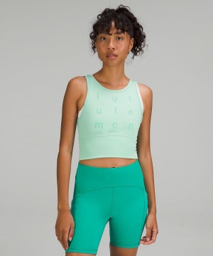 Green Women Lululemon Power Pivot Everlux Tank Top | AU_LuLu38437