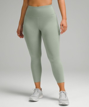 Green Women Lululemon Wunder Train Contour Fit High-Rise Tight 25" Leggings | AU_LuLu88708