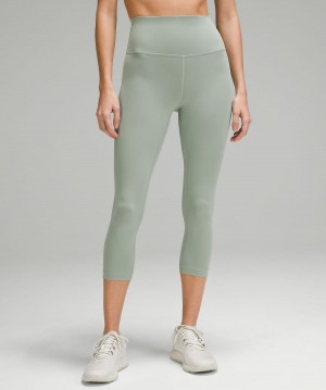 Green Women Lululemon Wunder Train High-Rise Crop 21" Leggings | AU_LuLu81386