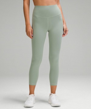 Green Women Lululemon Wunder Train High-Rise Crop 23" Leggings | AU_LuLu14953