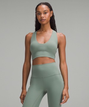 Grey Green Women Lululemon Bend This Scoop and Cross Sports Bra | AU_LuLu59629