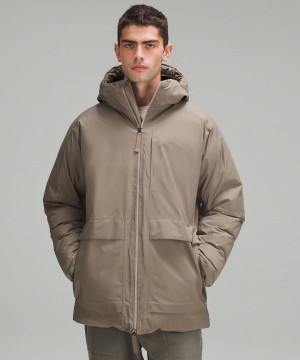 Grey Men Lululemon StretchSeal Down-Filled Parka Coats & Jackets | AU_LuLu20615