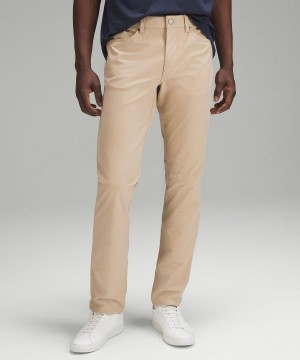 Khaki Men Lululemon ABC Classic-Fit 5 Pocket 34"L Trousers | AU_LuLu61957