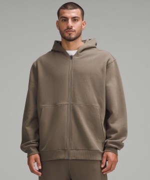 Khaki Men Lululemon Steady State Full-Zip Hoodies & Sweatshirts | AU_LuLu95439