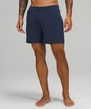 Navy Men Lululemon Balancer 6" Shorts | AU_LuLu49531