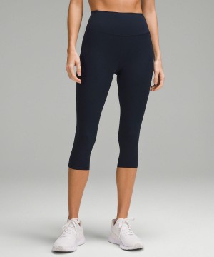 Navy Women Lululemon Fast and Free High-Rise Crop with Pockets 19" Leggings | AU_LuLu24290