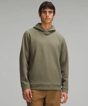 Olive Men Lululemon Textured Double-Knit Cotton Hoodies & Sweatshirts | AU_LuLu54017