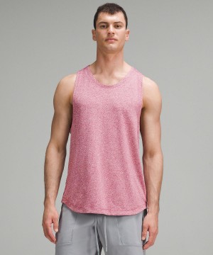 Pink Men Lululemon License to Train Tank Top | AU_LuLu49116