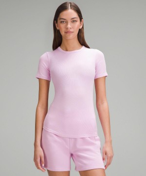 Pink Women Lululemon Hold Tight Short-Sleeve Shirts | AU_LuLu85966