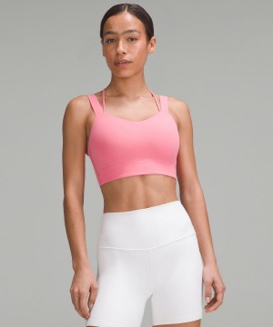 Pink Women Lululemon Like a Cloud Longline Sports Bra | AU_LuLu94867