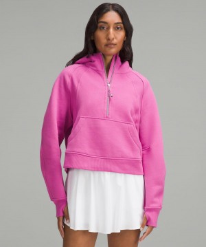 Pink Women Lululemon Scuba Oversized Half-Zip Hoodies & Sweatshirts | AU_LuLu64929