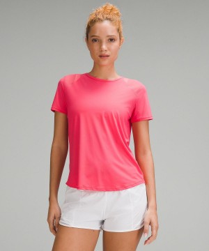 Pink Women Lululemon Sculpt Short-Sleeve T Shirts | AU_LuLu49451