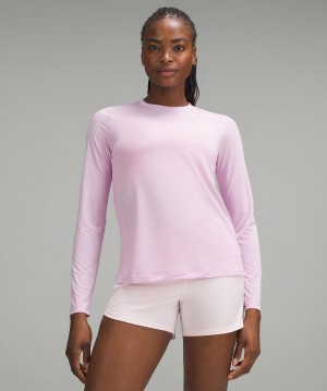 Pink Women Lululemon Ultralight Hip-Length Long Sleeve Shirts | AU_LuLu32586