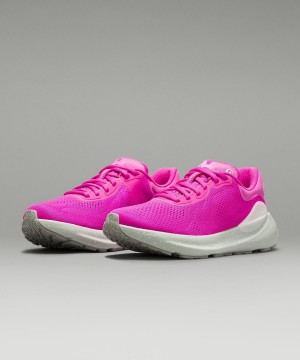 Pink / White Women Lululemon Beyondfeel Women's Running Shoes | AU_LuLu75613