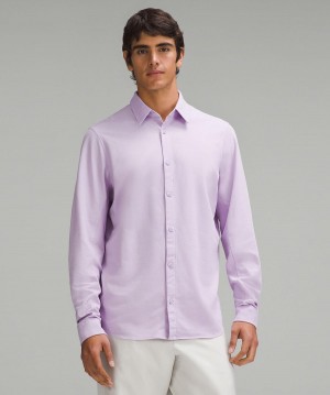 Purple Men Lululemon Commission Long-Sleeve Shirts | AU_LuLu38866